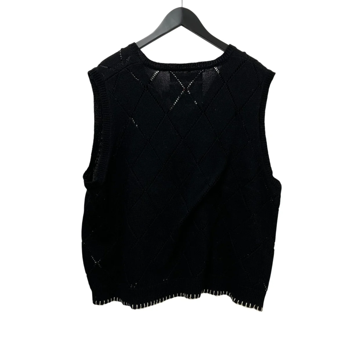 LOVE Hand Emboridary Aygyle Knit Vestニットベスト21SS K-6 - Image 2