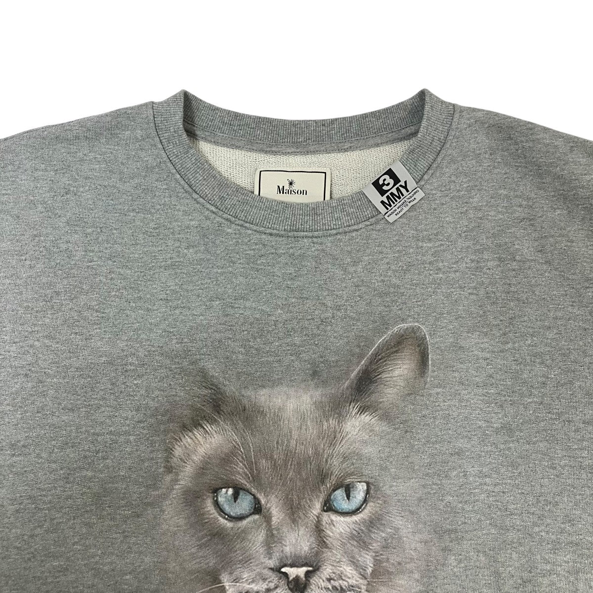 Cat Printed SweatshirtスウェットA13PO662 - Image 3