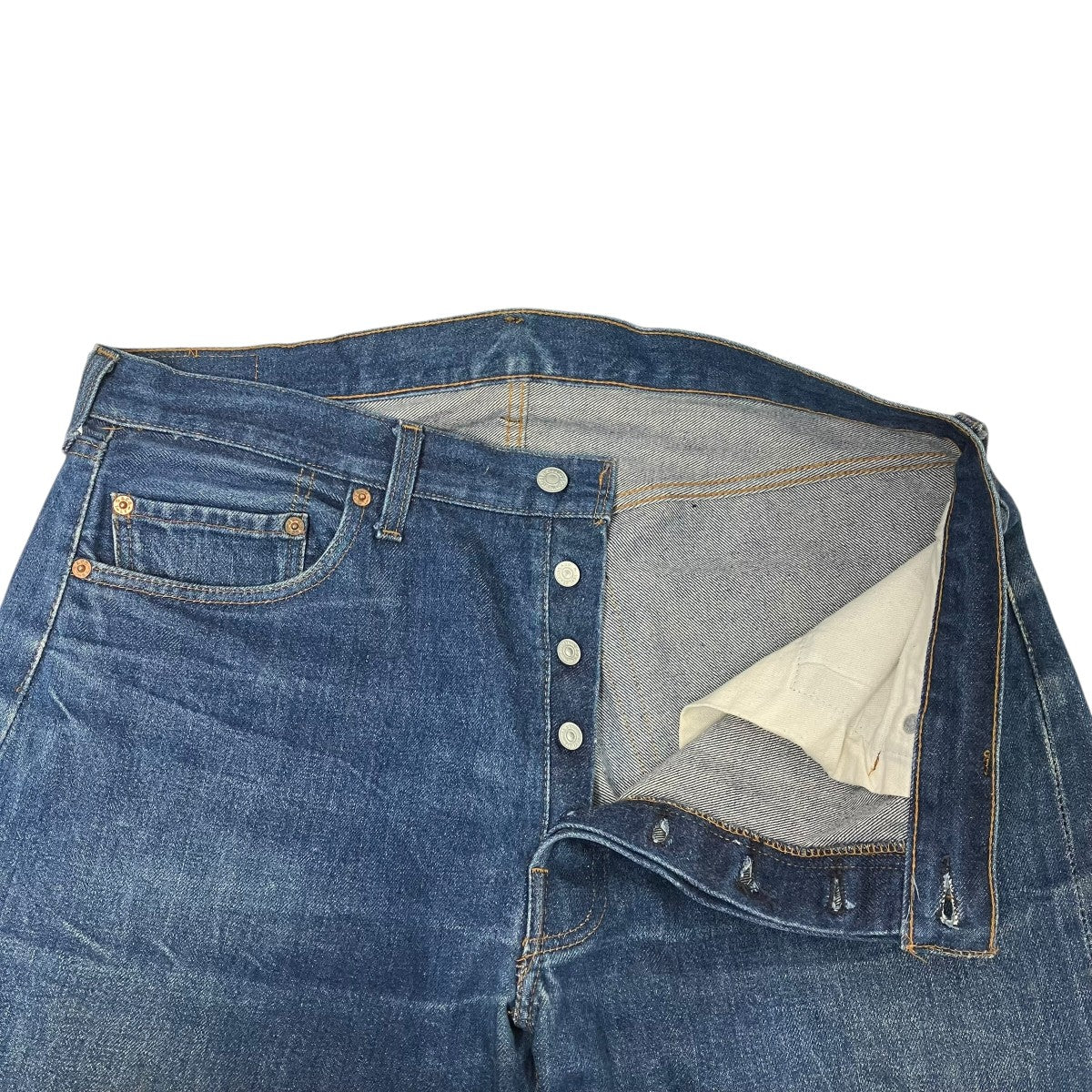 80s ボタン裏524 赤耳デニムパンツ - Image 4