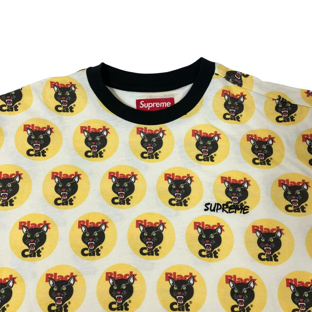 Black Cat S S TopTシャツ - Image 3
