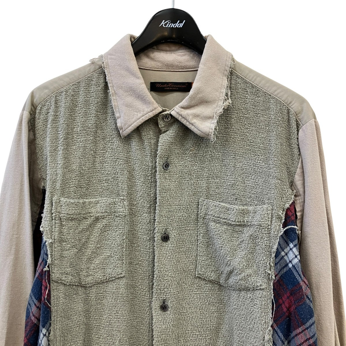 05SSReconstructed Pile Fabric Side Check L S Shirtチェック長袖シャツ - Image 3