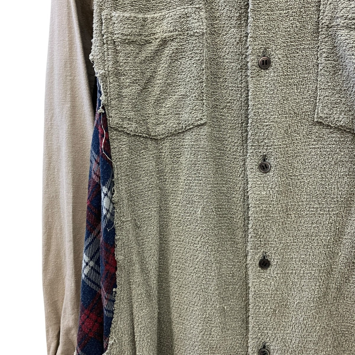 05SSReconstructed Pile Fabric Side Check L S Shirtチェック長袖シャツ - Image 4