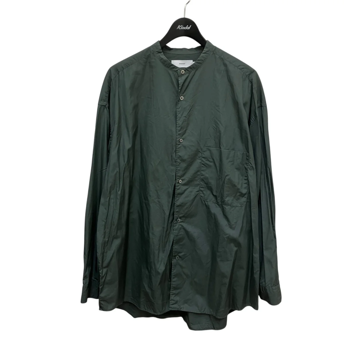 BROAD OVERSIZED L S BAND COLLAR SHIRT長袖シャツGM211-50111B