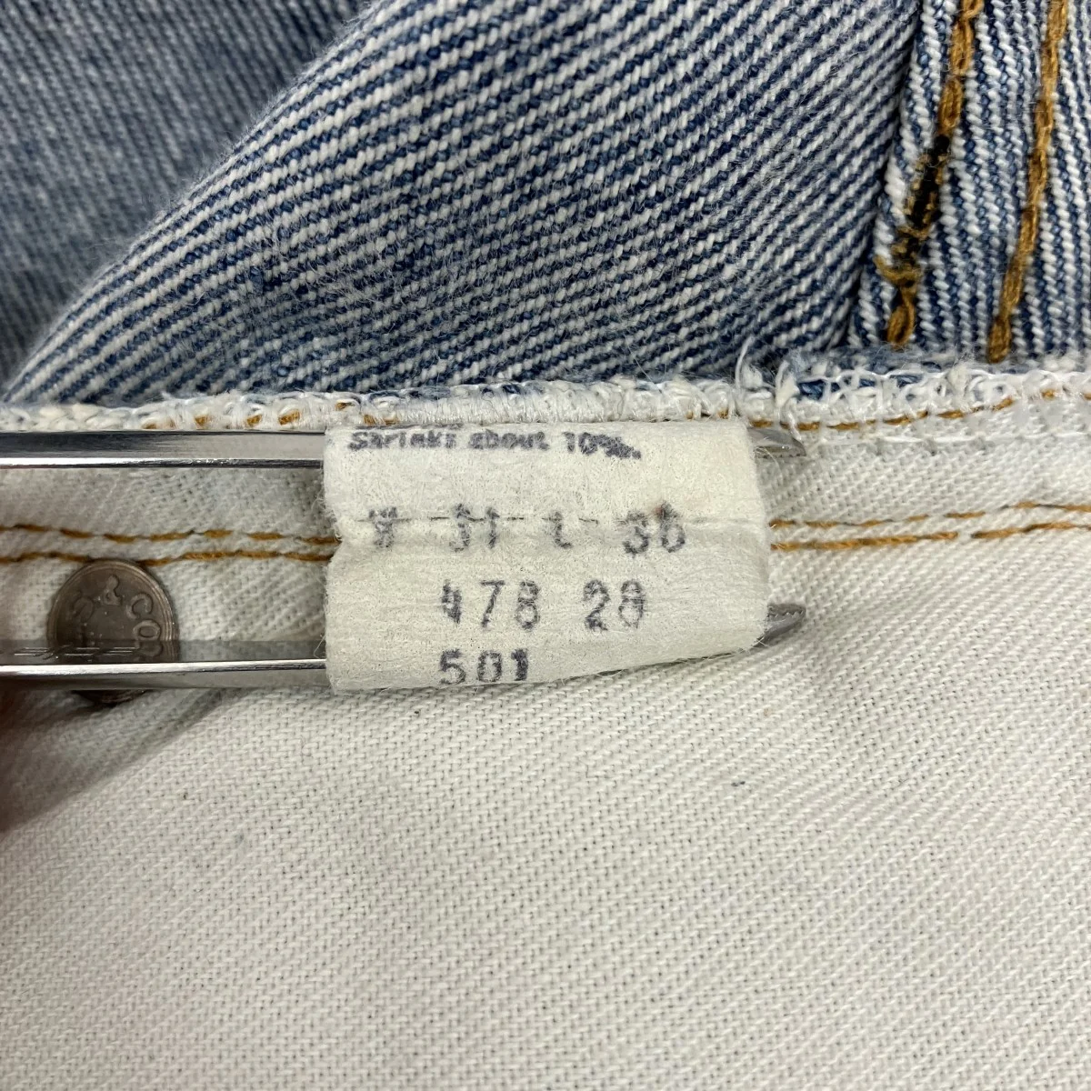 エルパソン工場デニムパンツ501 1982-11月 黒カン - Image 7