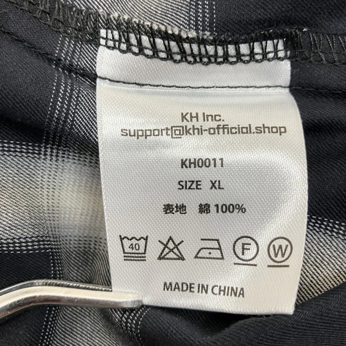 オンブレチェック長袖シャツKH0011 - Image 6