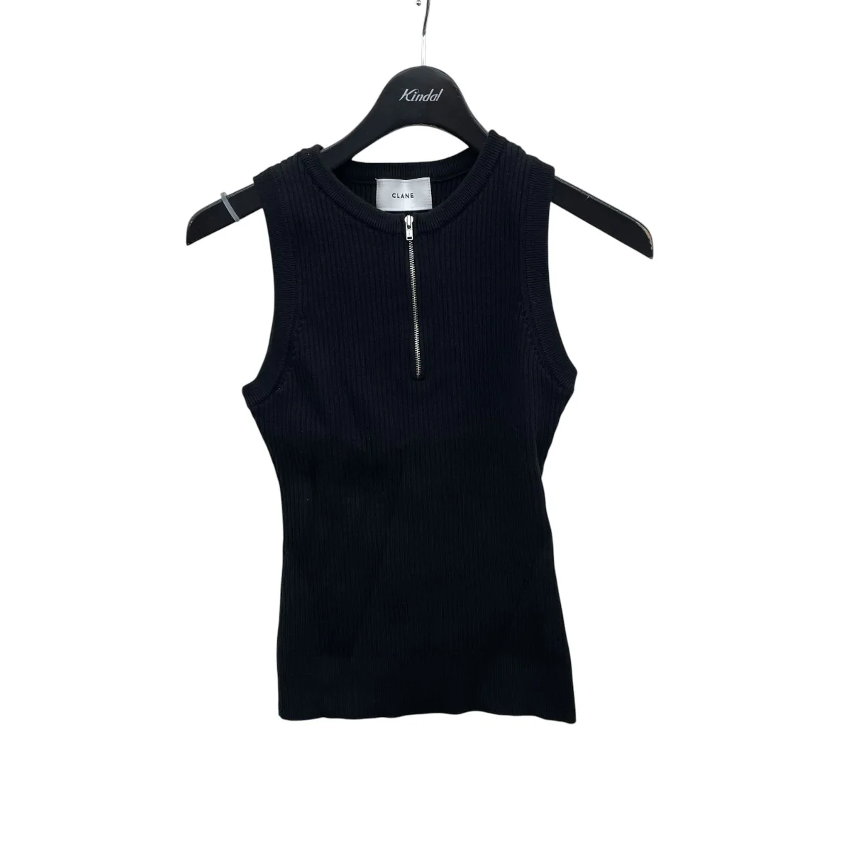 SLEEVELESS ZIP RIB KNIT TOPSノースリーブニット15106-2002