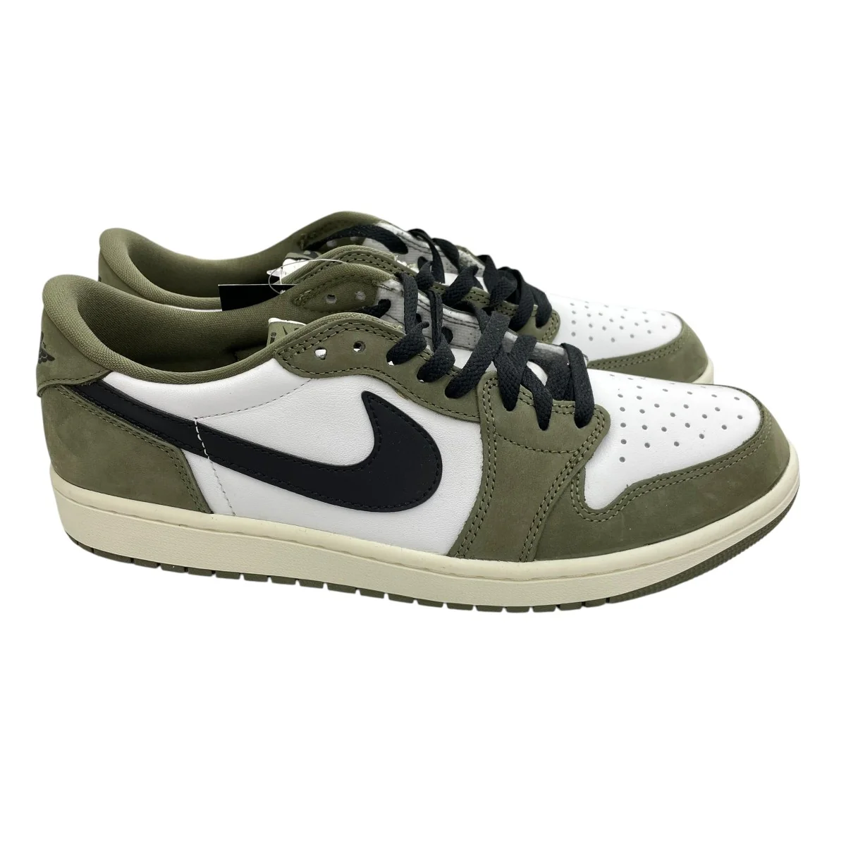 Air Jordan 1 Low OG Medium Olive and Summit WhiteスニーカーHQ6998-200 - Image 3