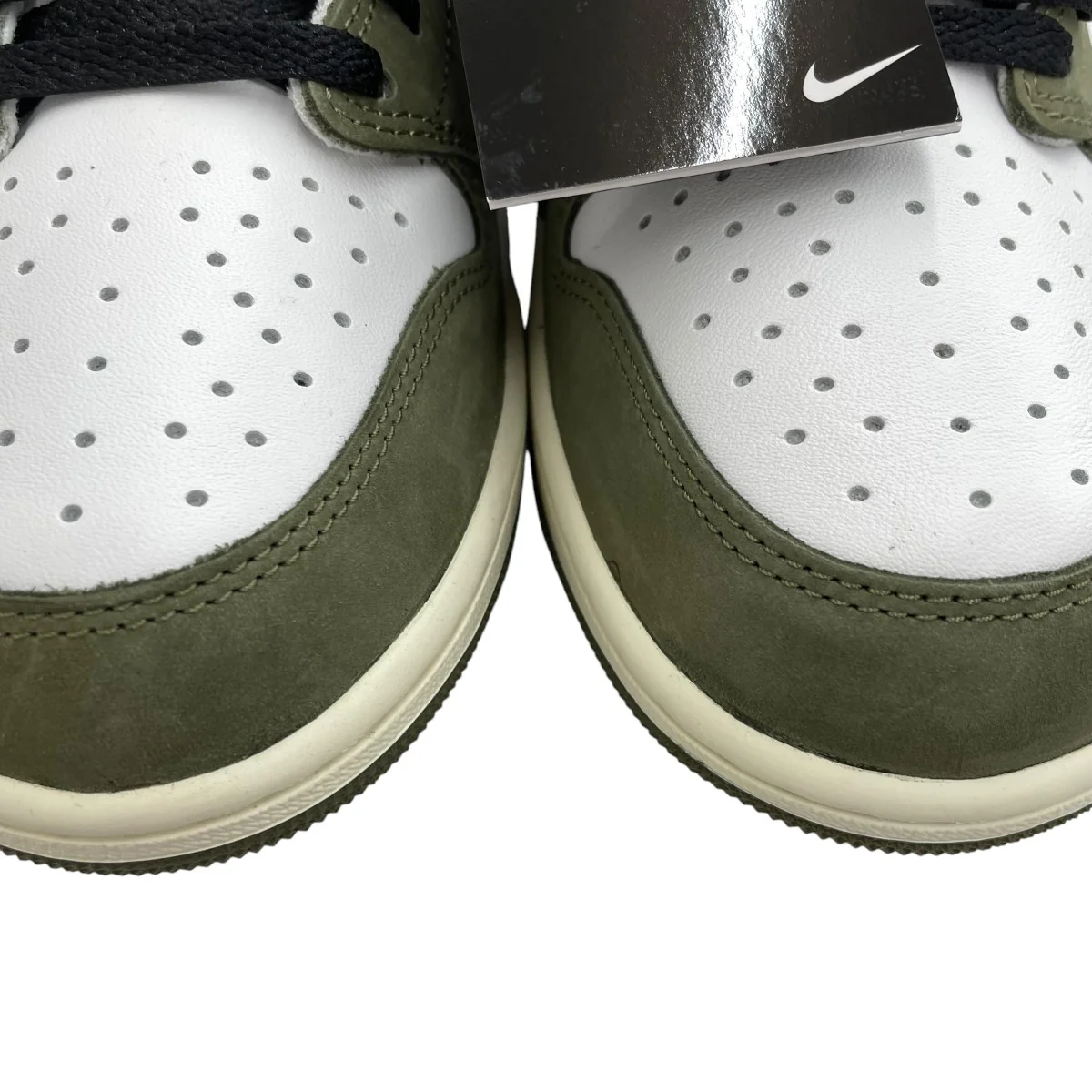 Air Jordan 1 Low OG Medium Olive and Summit WhiteスニーカーHQ6998-200 - Image 6