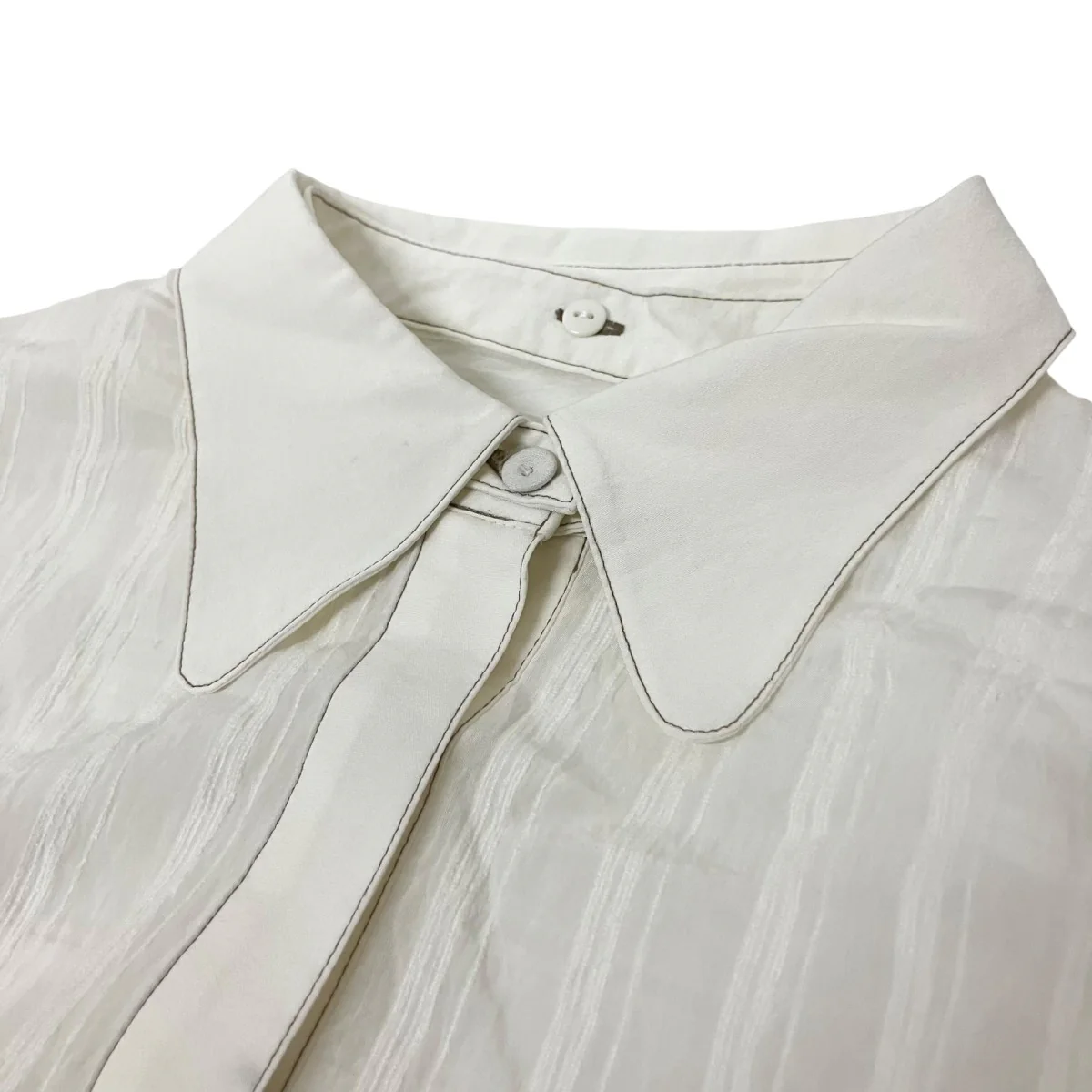 Sheerstripe Shirts Dressシアーシャツワンピース12120311 - Image 4