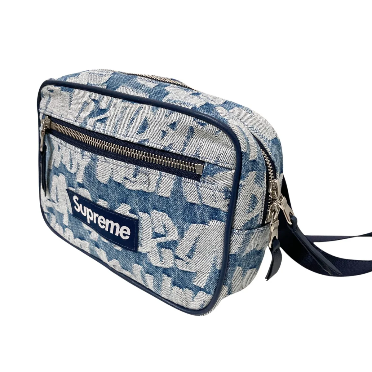 22SSFat Tip Jacquard Denim Waist Bagウエストバッグ - Image 4