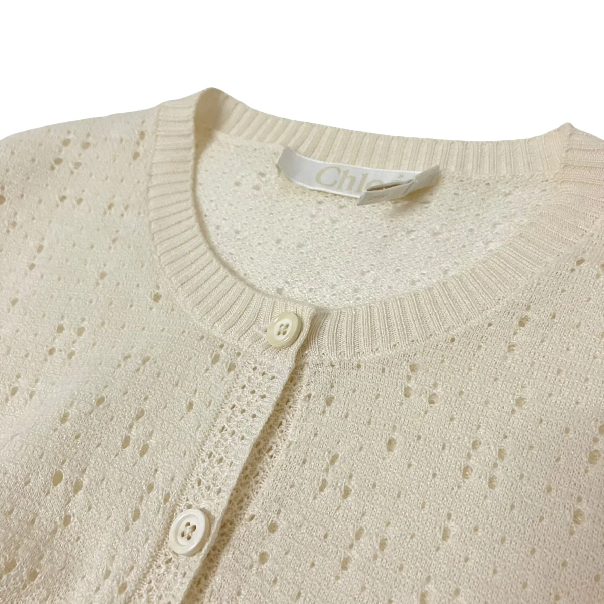 ICONIC MILKシルクカシミヤ混ニットカーディガンCHC23UMC11661107S - Image 3