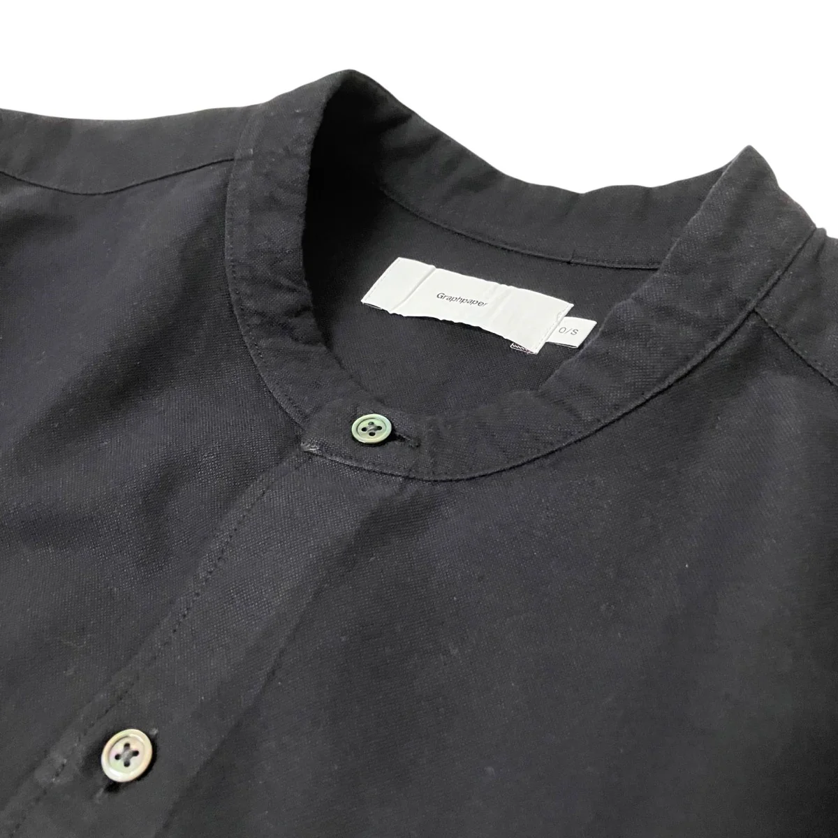 Oxford S／S Oversized Band Collar ShirtバンドカラーシャツGM241 50024B - Image 3