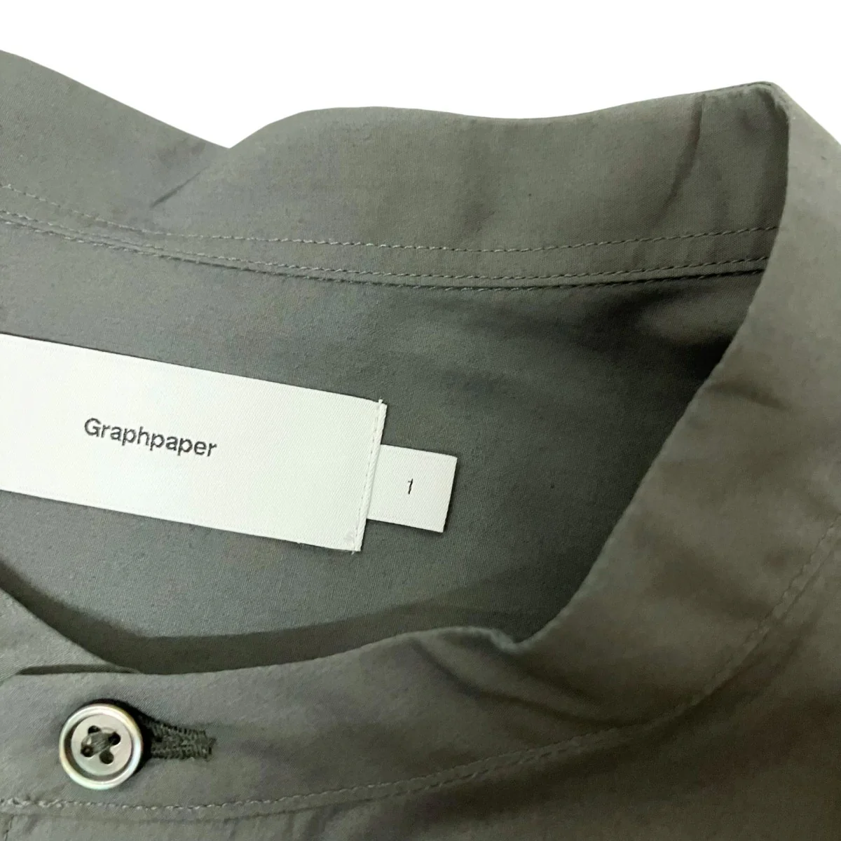 Broad L／S Oversized Band Collar ShirtバンドカラーシャツGM253 50002B - Image 4