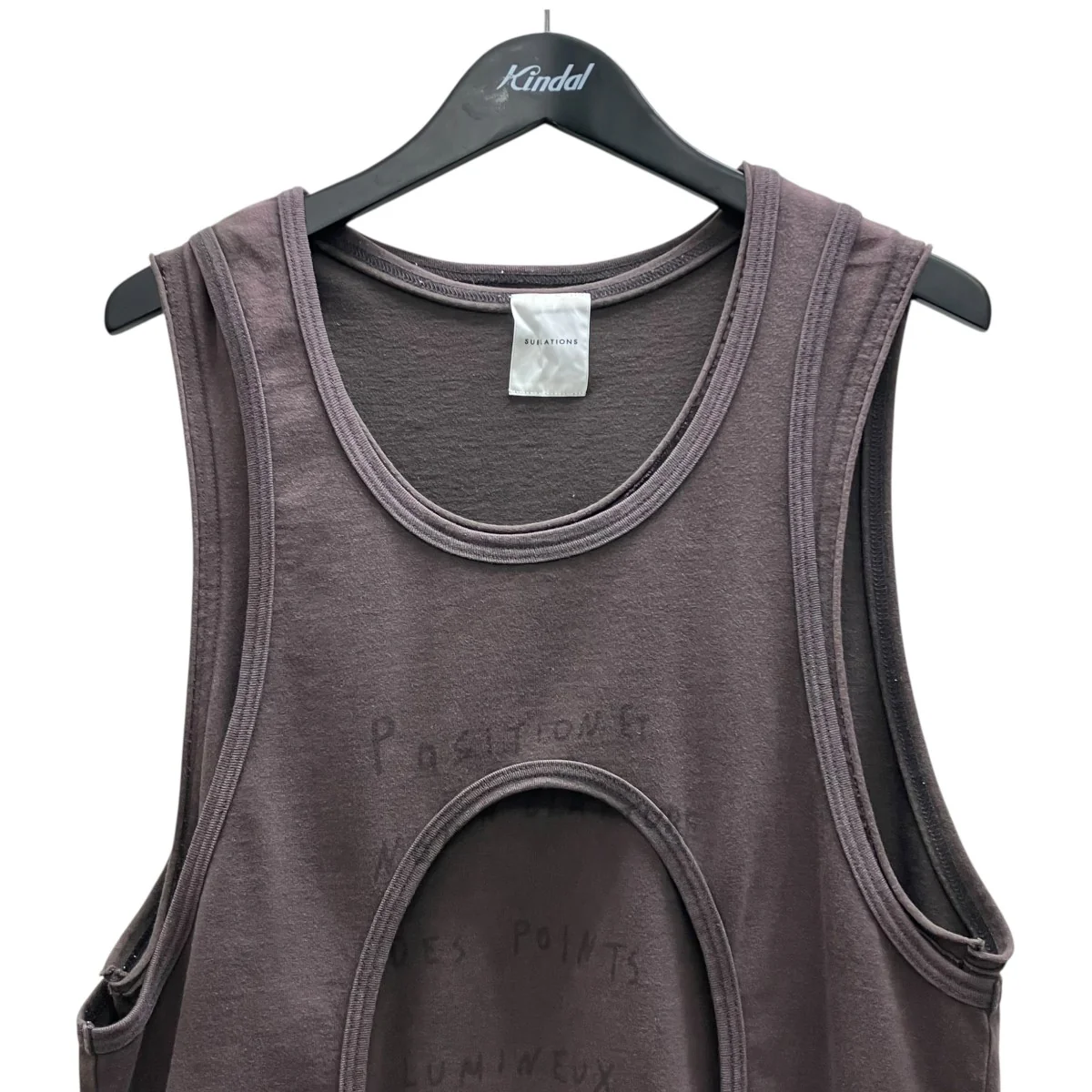CIRCLE CUTTING FADE LAYERED TANKTOP タンクトップ - Image 3
