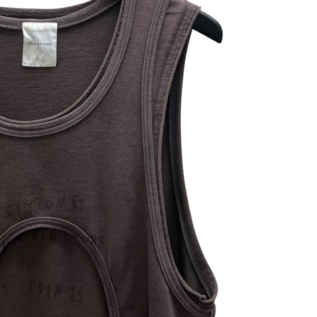 CIRCLE CUTTING FADE LAYERED TANKTOP タンクトップ - Image 5