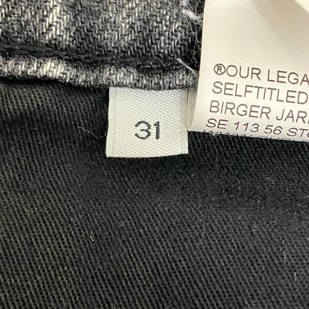 EXTENDED THIRD CUT BLACK AND GREY デニムパンツ - Image 8