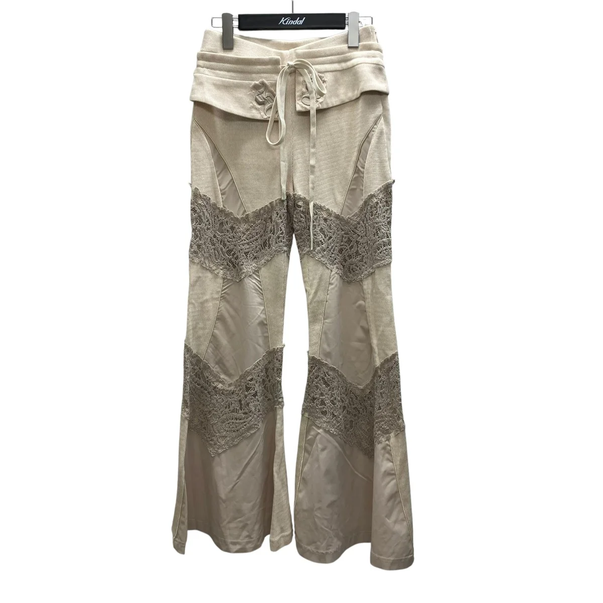 2-Way Layered V-Cut Lace Pants レースデザインパンツ