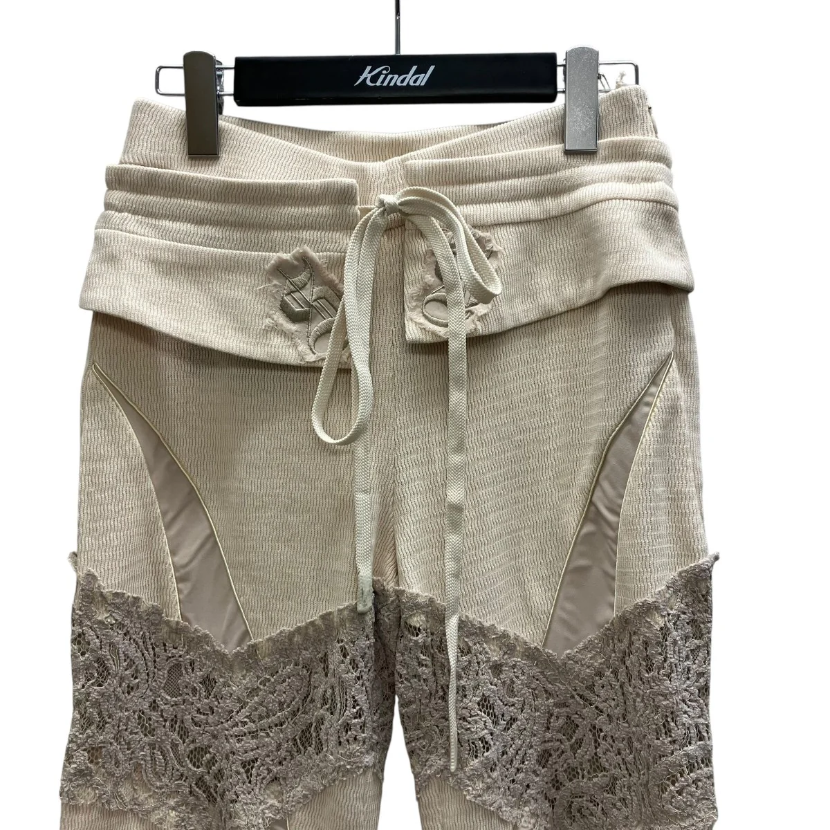2-Way Layered V-Cut Lace Pants レースデザインパンツ - Image 3