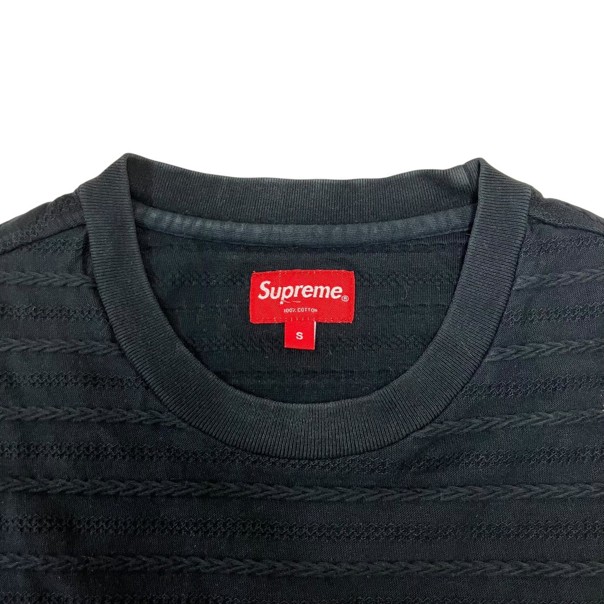 Rope stripe L S Top胸ロゴカットソー - Image 5