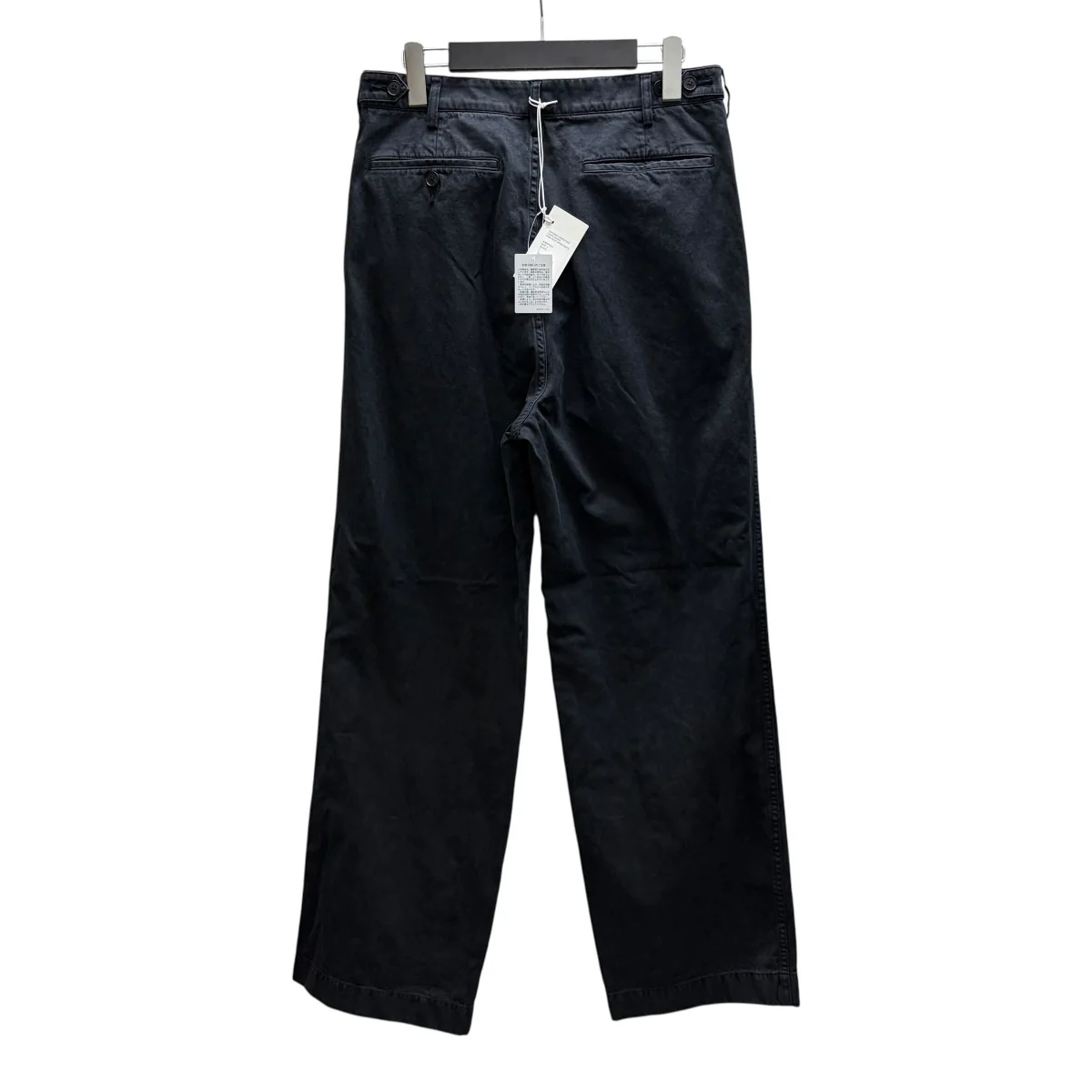 26SS GARMENT-DYED FINX LIGHT CHINO ONE-TUCK WIDE PANTS チノワイドパンツ - Image 3