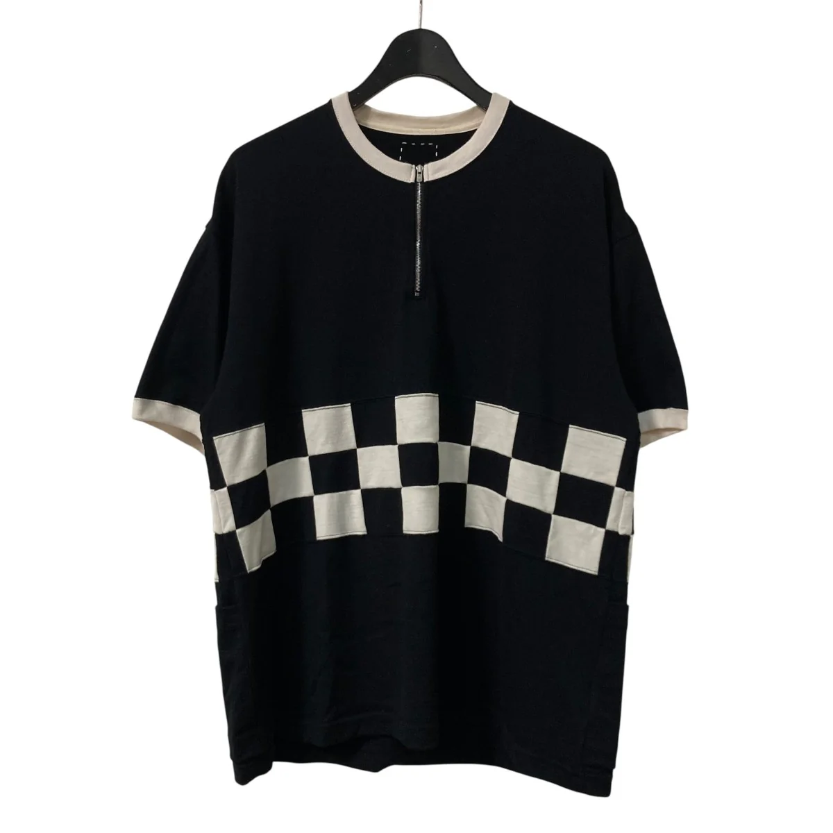 25SSMERCKX CB ZIP P.O. S Sチェッカー柄半袖ニット0125105010007