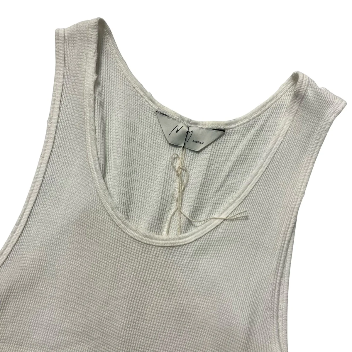 DAMAGE WAFFLE TANK TOPダメージ加工ワッフルタンクトップANC CT105 - Image 3