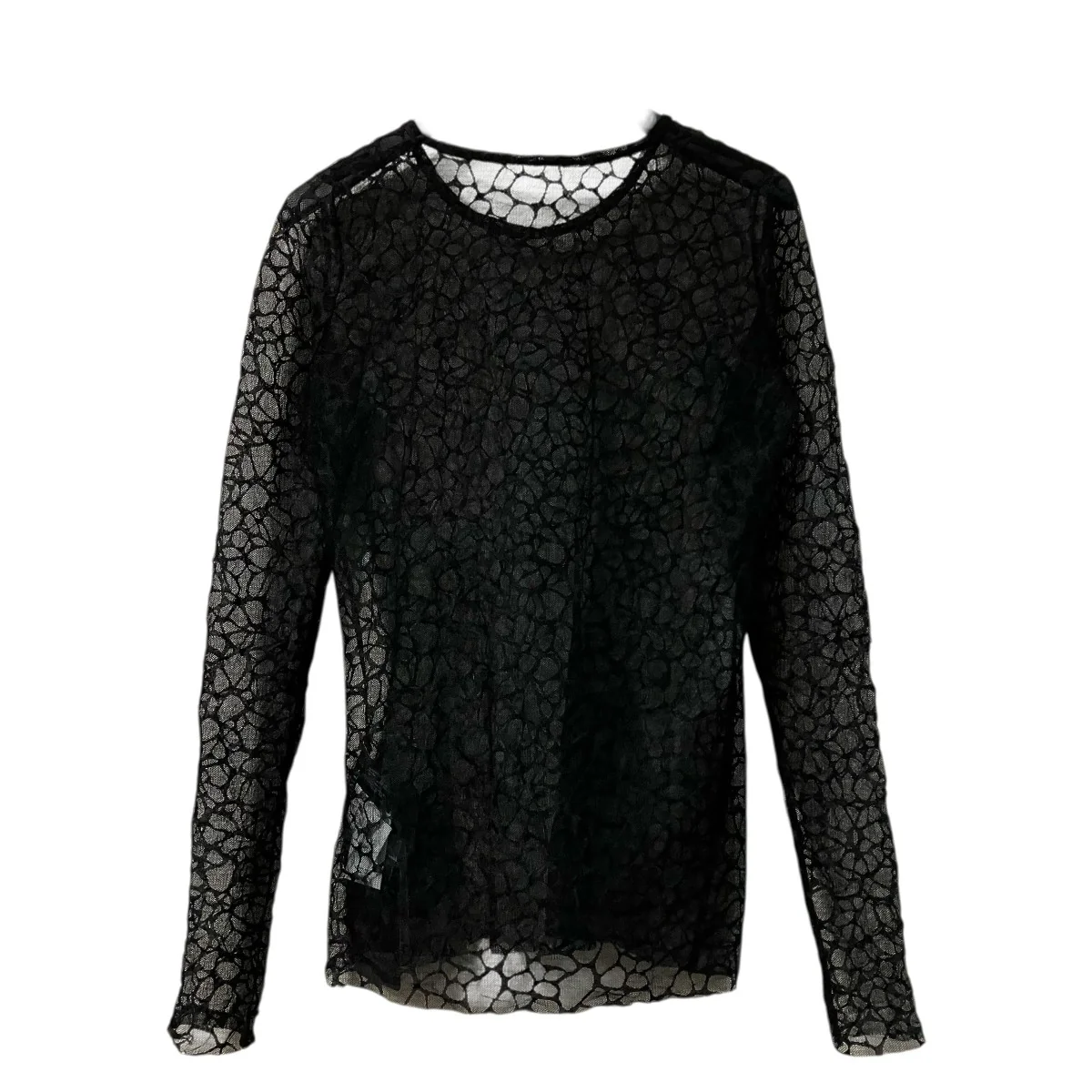 GIRAFFE TULLE SLIM LONG SLEEVE T-SHIRTレースカットソーLP T50 937 - Image 2