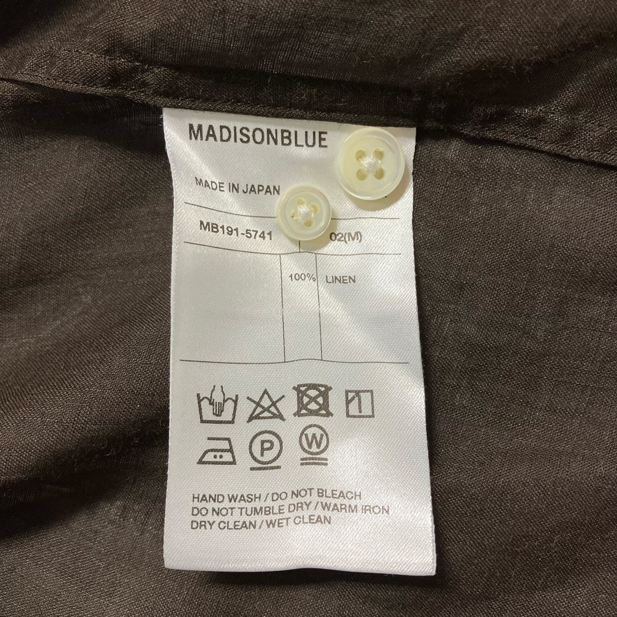 MADAME SHIRT LINENリネンシャツMB191 5741 - Image 9