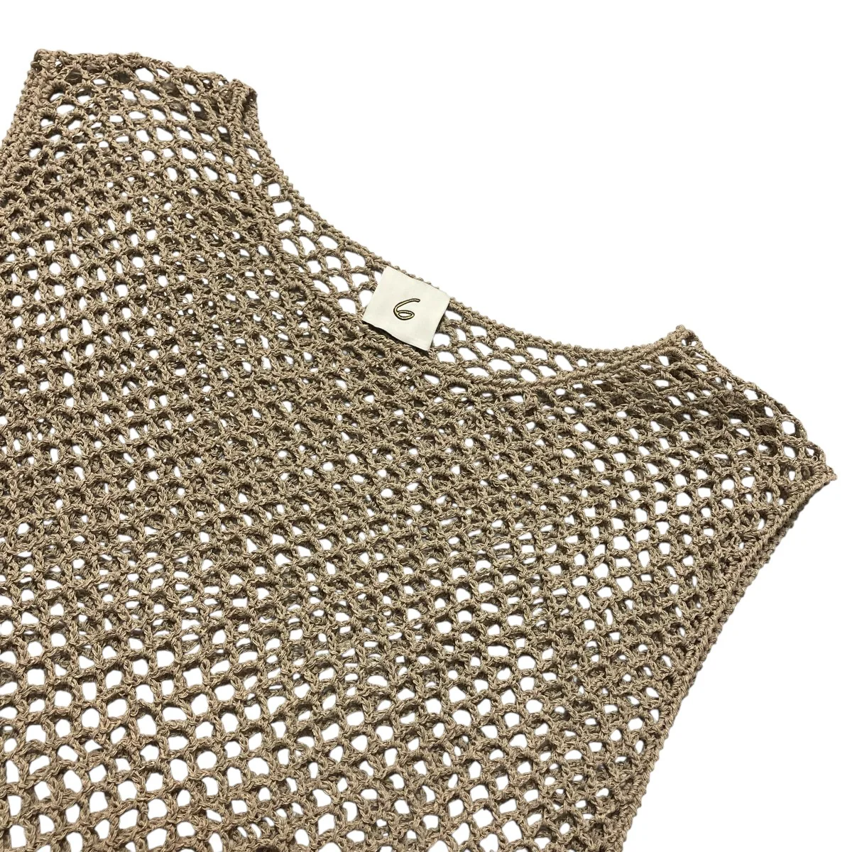 MESH FRINGE NO SLEEVE KNITメッシュノースリーブワンピース8618 105 0040 - Image 3