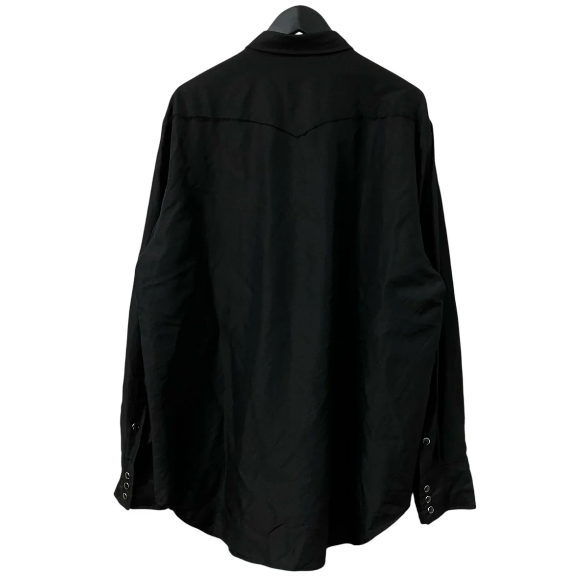 26SSWASHED WOOL SILK TWILL WESTERN SHIRTウエスタンシャツUSH67 LA231 - Image 2