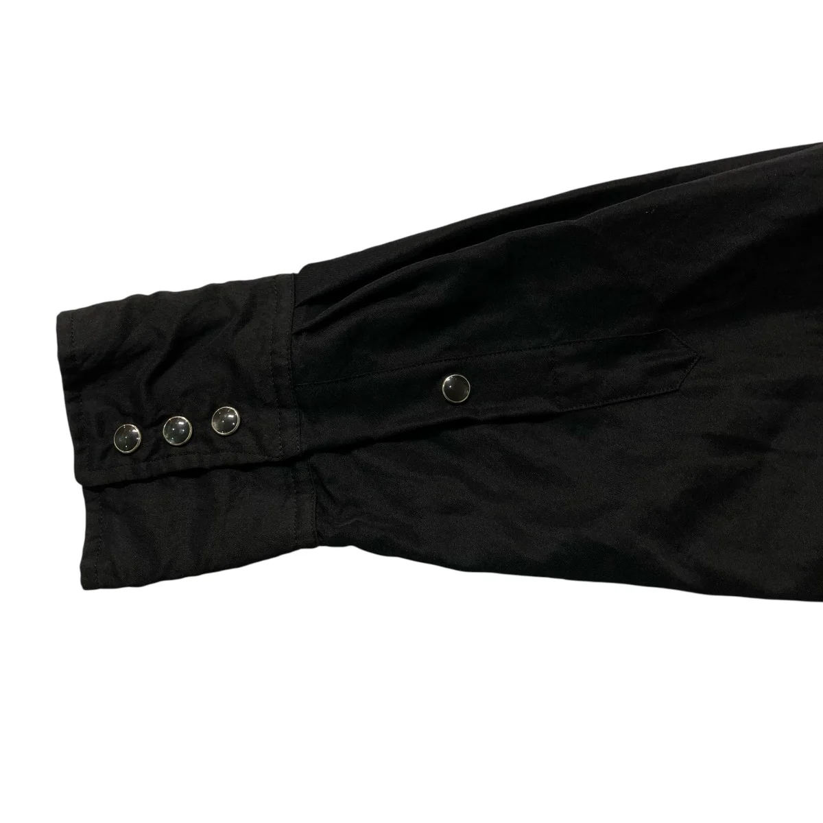 26SSWASHED WOOL SILK TWILL WESTERN SHIRTウエスタンシャツUSH67 LA231 - Image 3