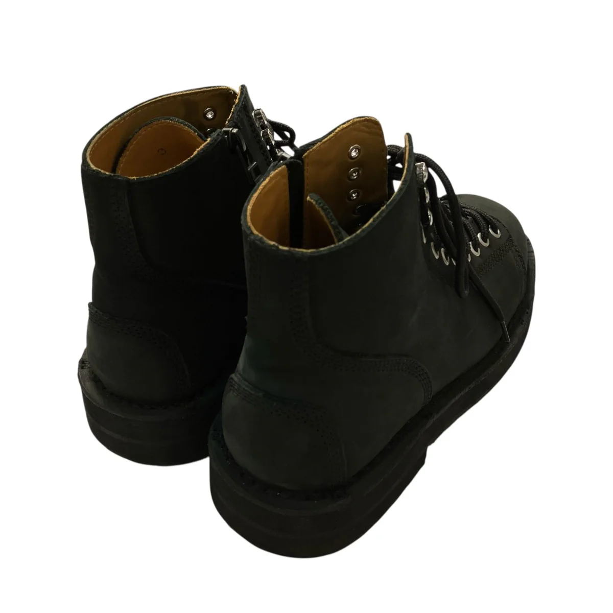MAT SMOOTH LEATHER ZIP BIKER BOOTSミドルブーツHL E54 765 - Image 2