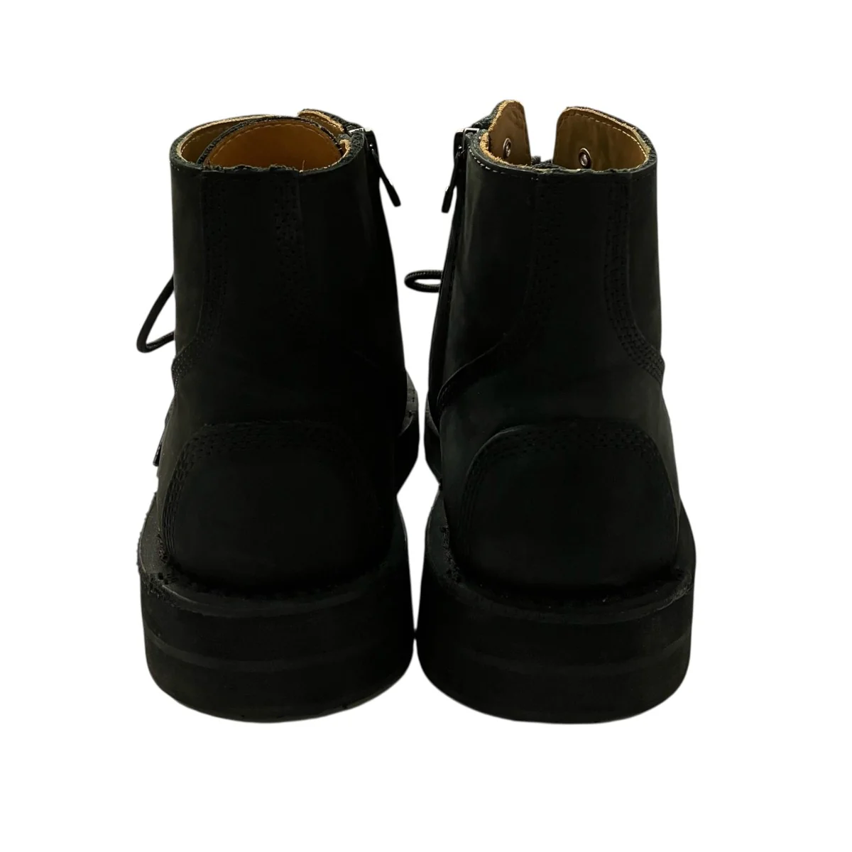 MAT SMOOTH LEATHER ZIP BIKER BOOTSミドルブーツHL E54 765 - Image 4