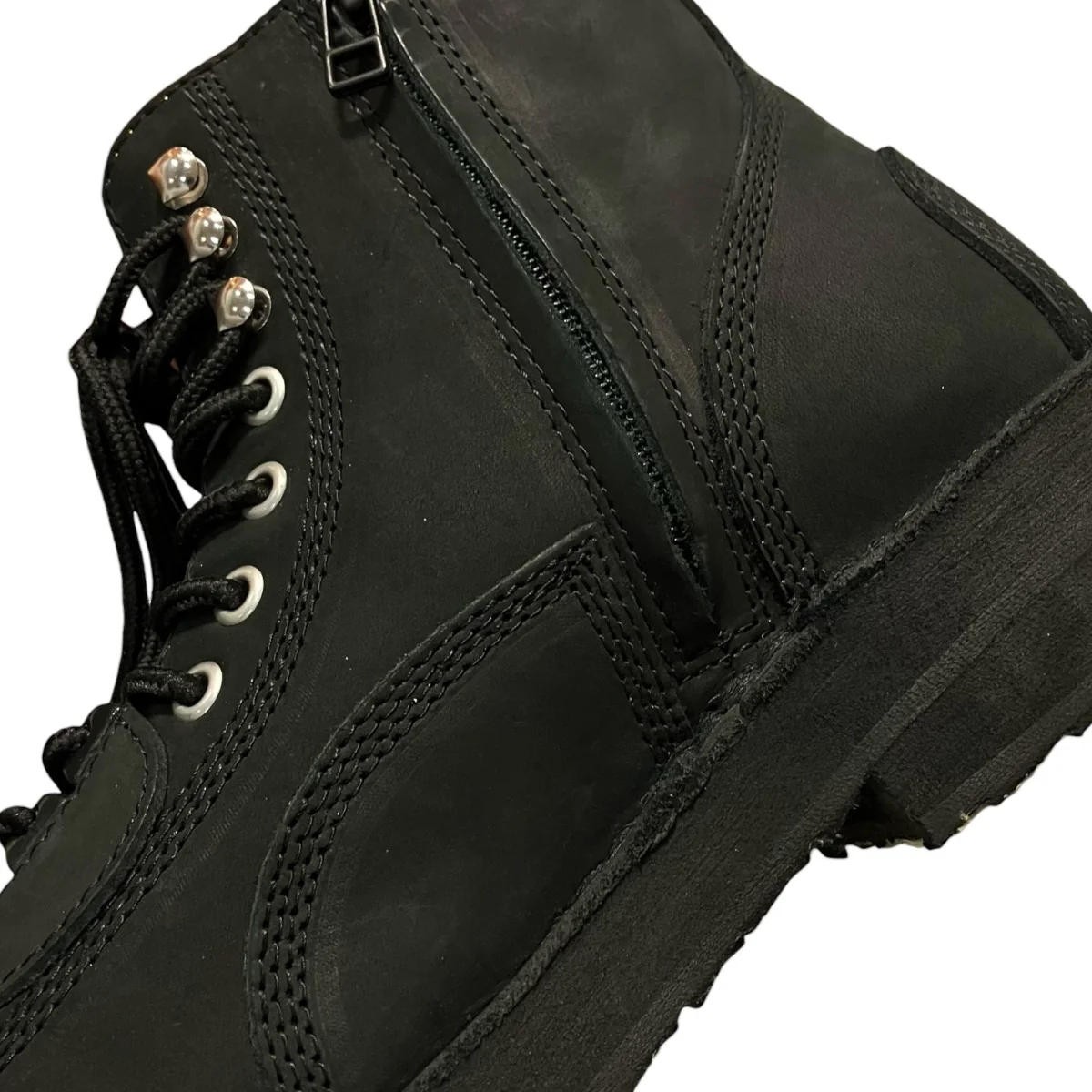 MAT SMOOTH LEATHER ZIP BIKER BOOTSミドルブーツHL E54 765 - Image 6