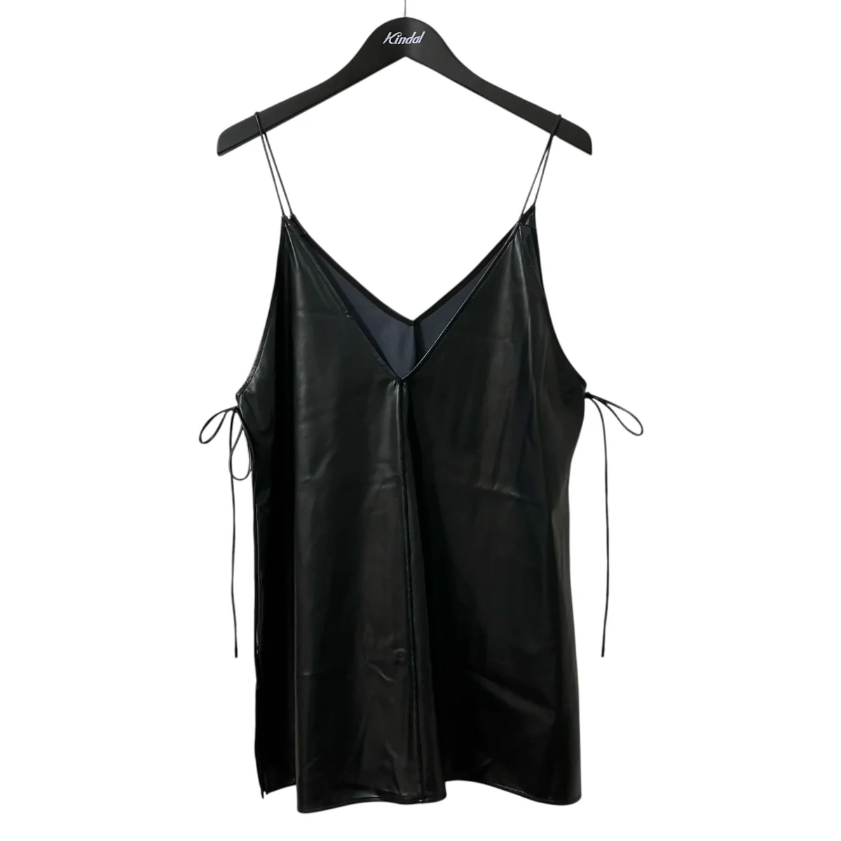 エコレザーキャミトップフェイクレザーキャミトップス0771RTW105B