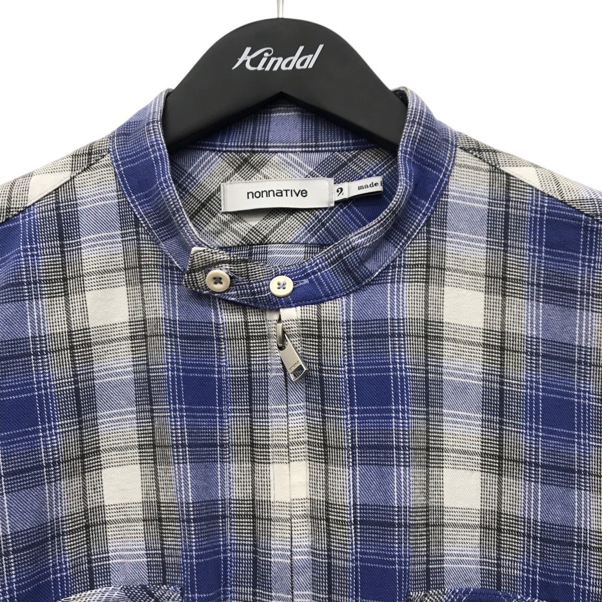 WORKER PULLOVER SHIRT RELAXED FIT COTTON OMBRE PLAIDチェックシャツNN-S3601 - Image 5