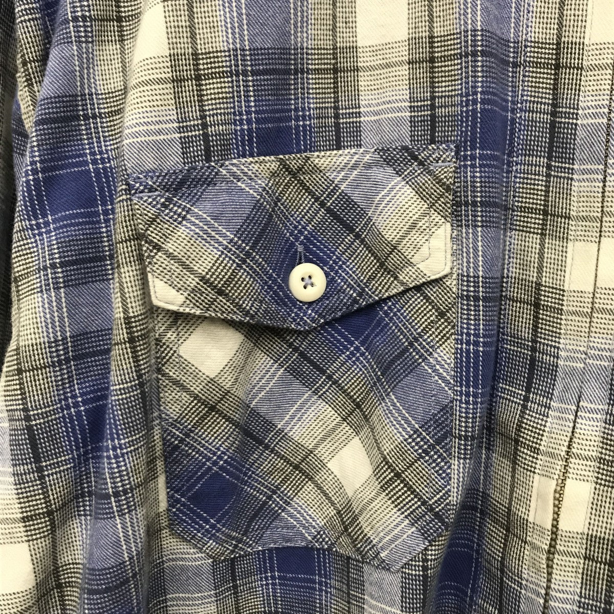 WORKER PULLOVER SHIRT RELAXED FIT COTTON OMBRE PLAIDチェックシャツNN-S3601 - Image 6