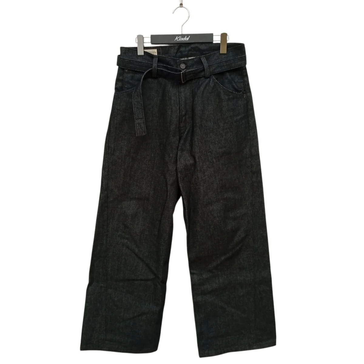 25AWTWISTED BELTED DENIM PANTベルテッドワイドデニムパンツ005YS-0000