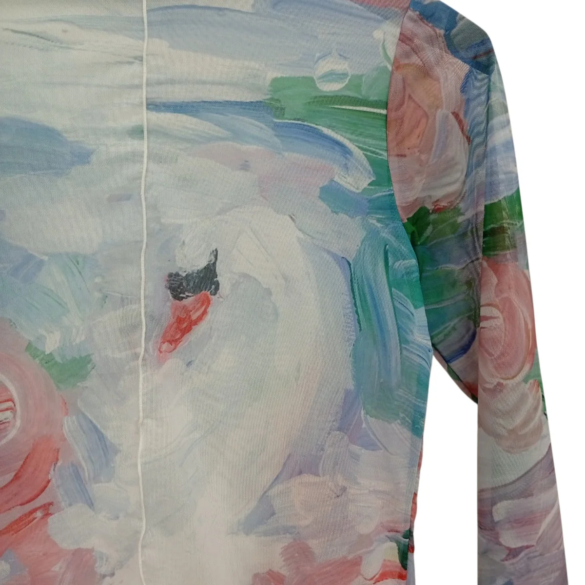 Swan see-through topsタートルネックカットソー - Image 6