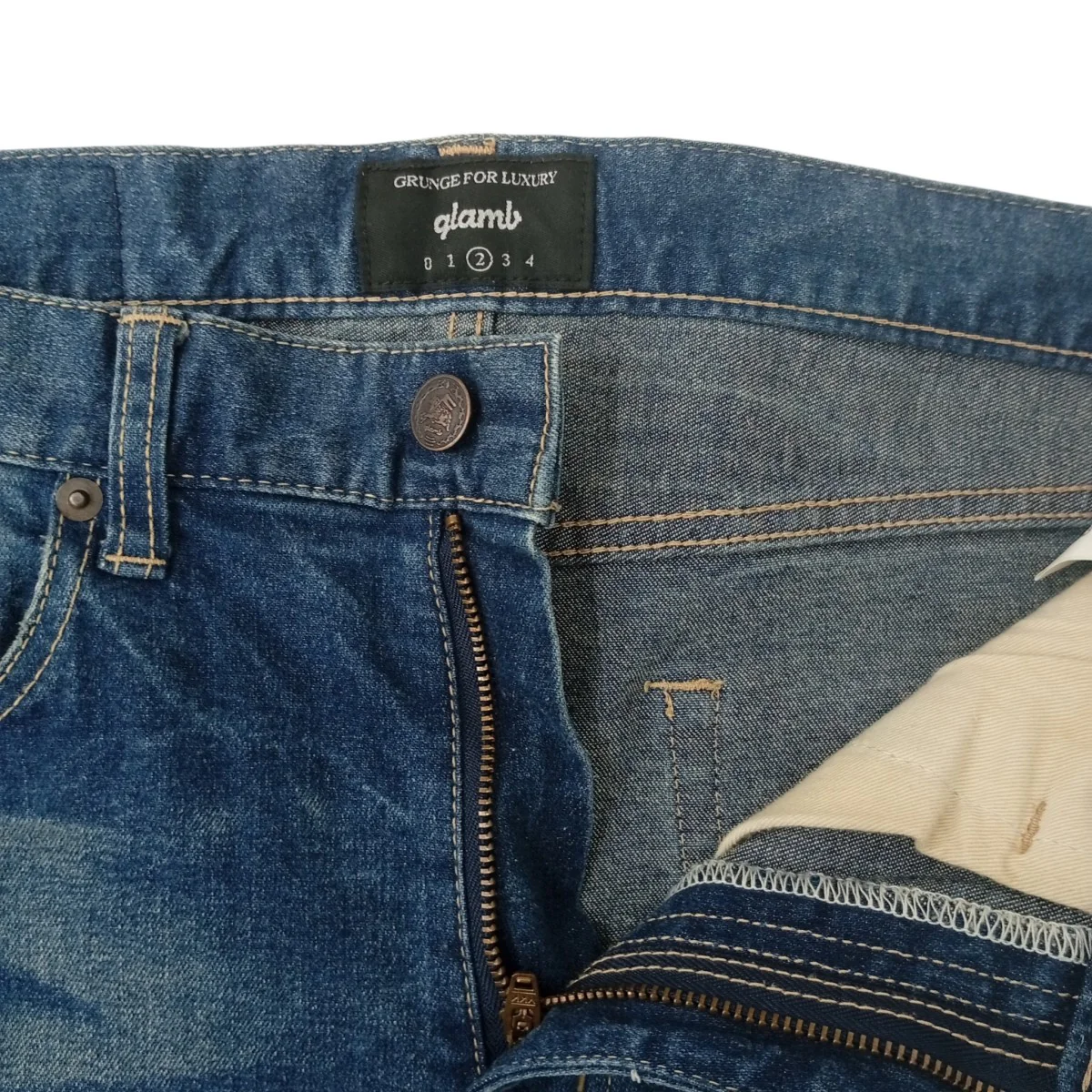 パッチワークデニムパンツ - Image 3