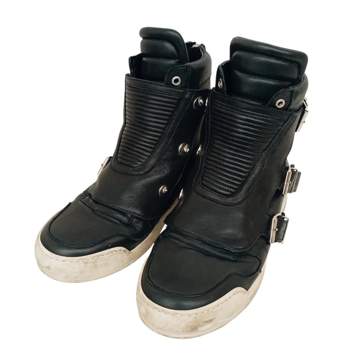 Quilted Biker High-Top SneakersレザースニーカーW6H T323 D591