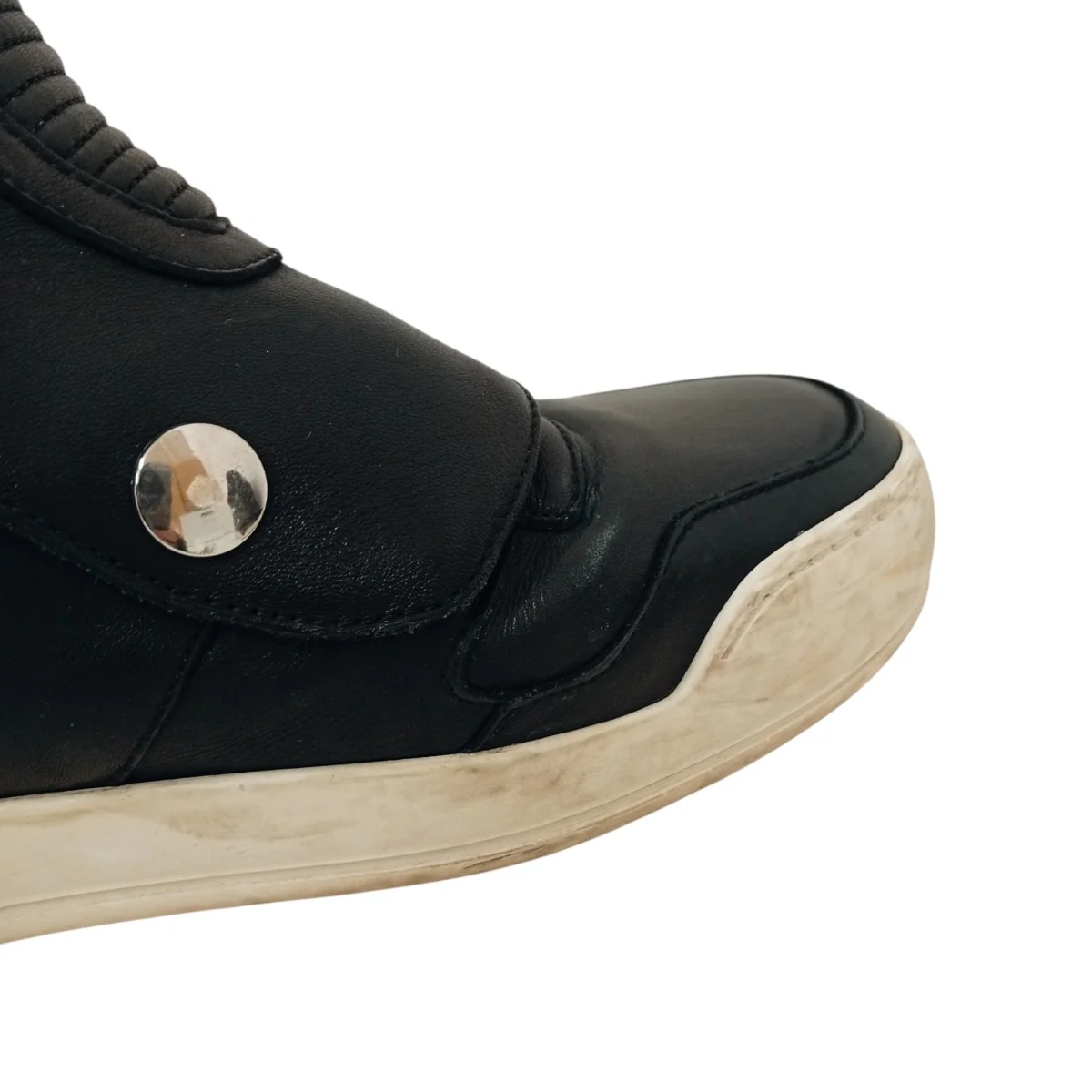 Quilted Biker High-Top SneakersレザースニーカーW6H T323 D591 - Image 10