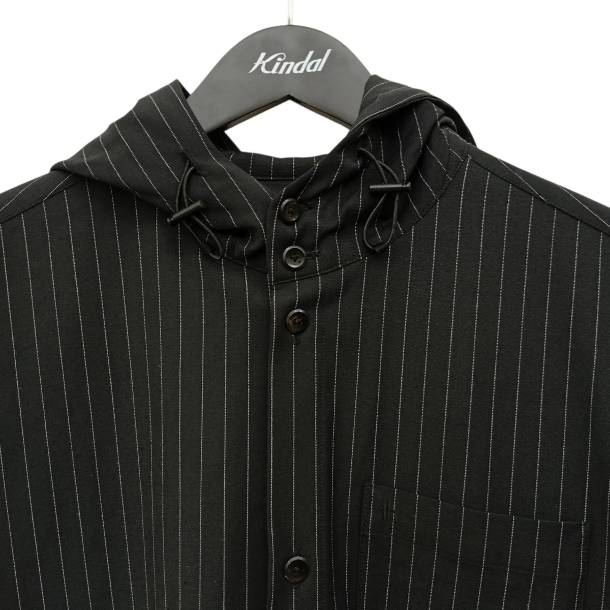 Hooded Shirtストライプシャツ2401-SH43-M103 - Image 4
