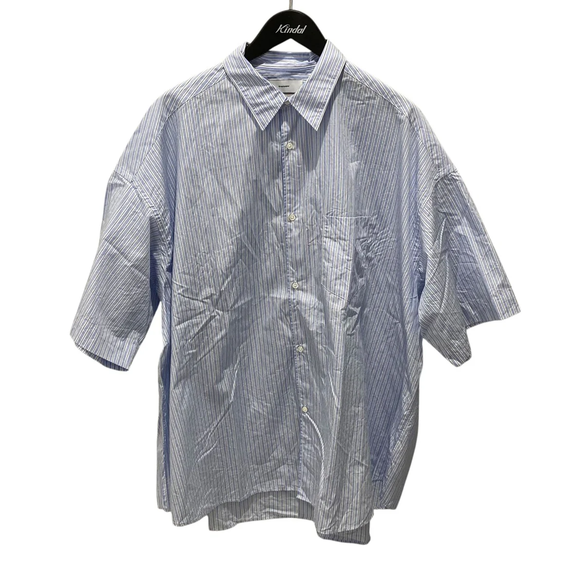 SIDOGRAS S S Oversized Regular Collar ShirtストライプレギュラーカラーシャツGM252-50012