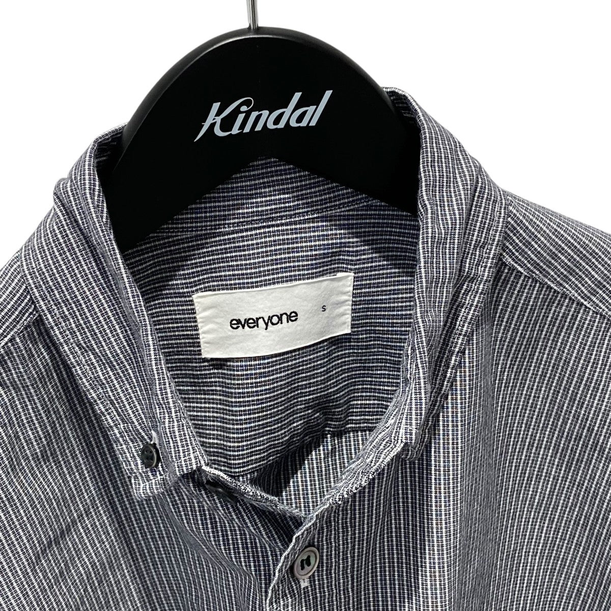 oversized B D check short sleeve shirtチェックボタンダウンシャツEV25-SH14 - Image 3