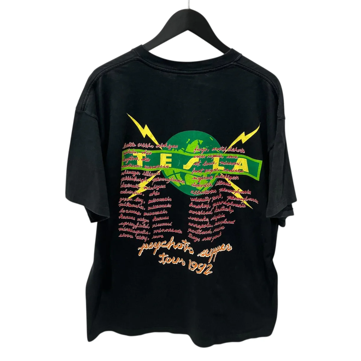 90s TESLA Psychotic Supper Tour 1992Tシャツ - Image 2