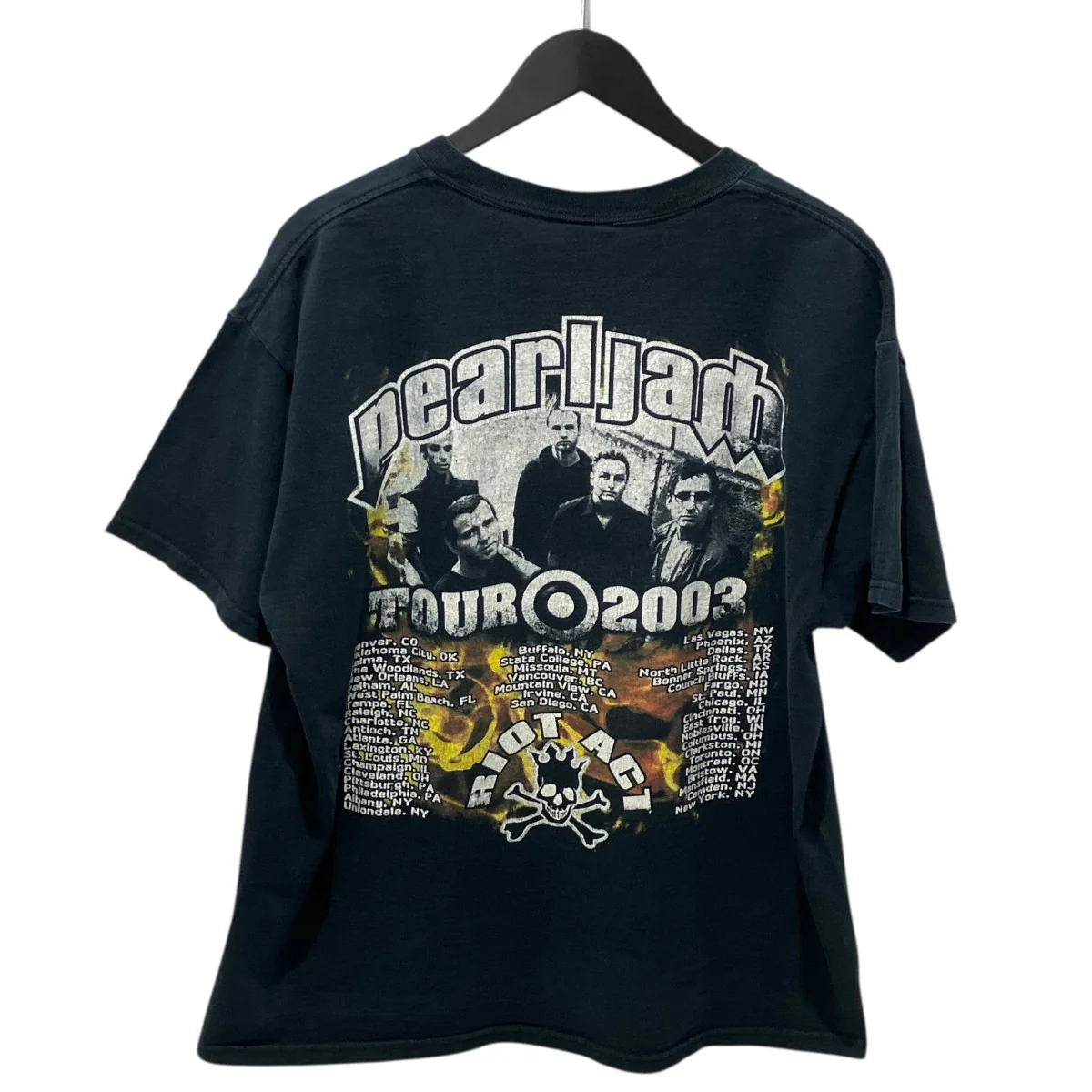 00s Pearl JAM Riot Act Tour 2003Tシャツ - Image 2
