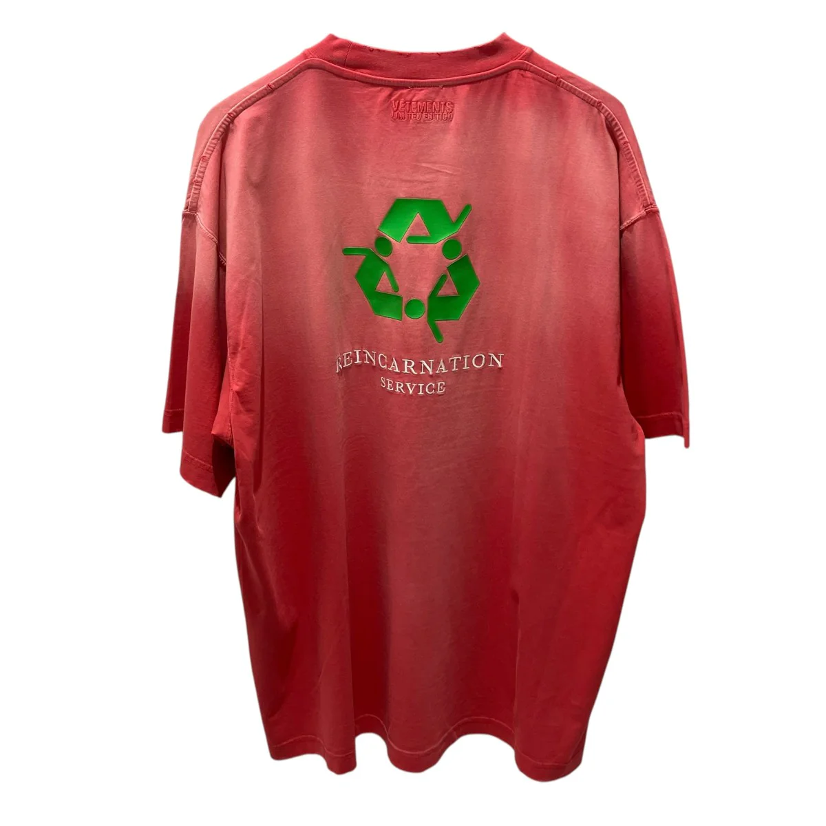 ダメージ加工メッセージロゴTシャツTシャツUE63TR320P - Image 2