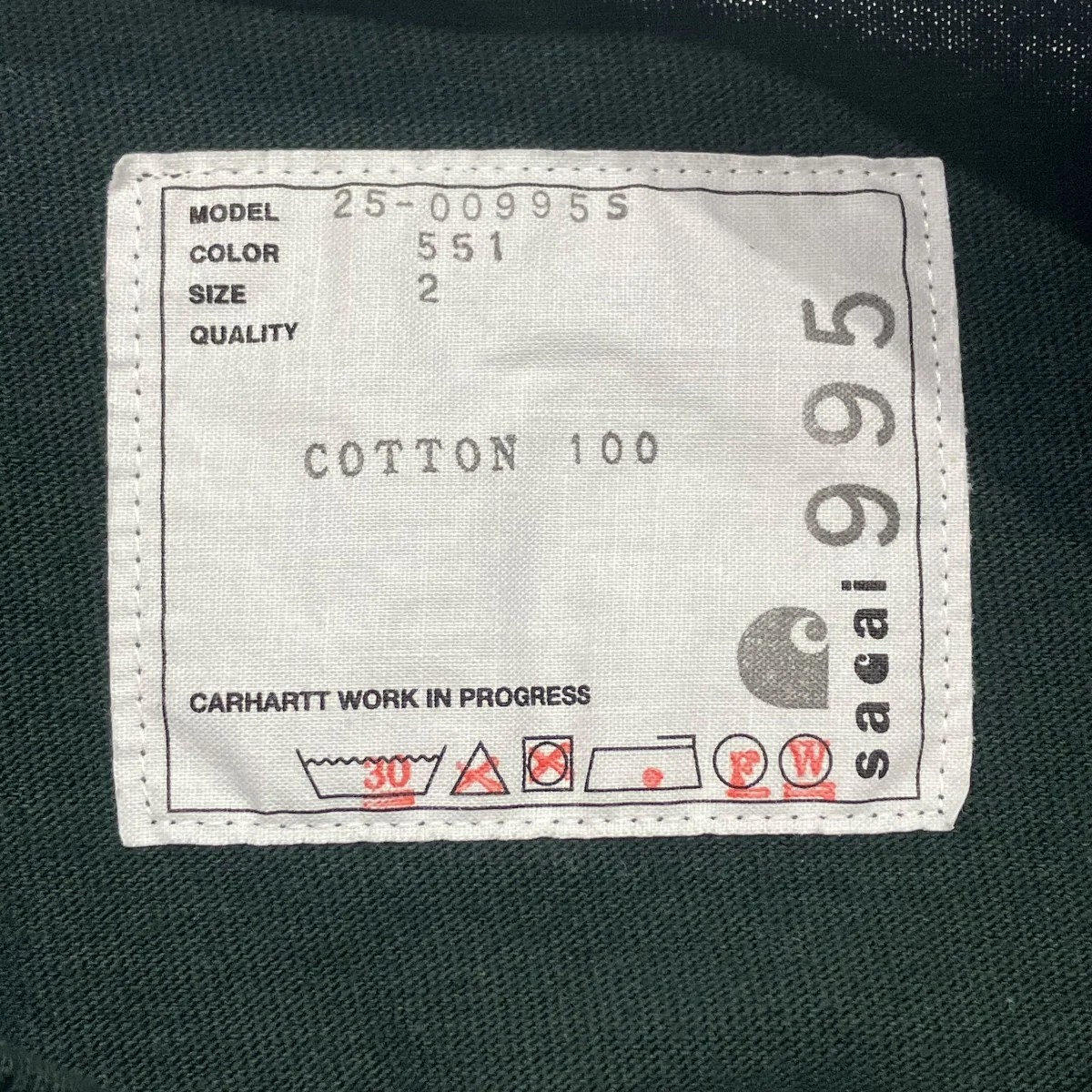 25AWCarhartt WIP Cotton Jersey T-shirt半袖カットソー25-00995S - Image 5