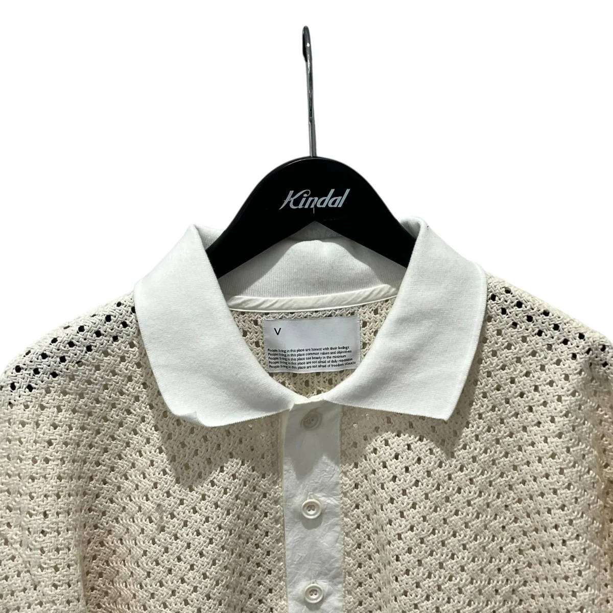 RASCHEL MESH Polo ShirtニットポロシャツVOMP-N121 - Image 3